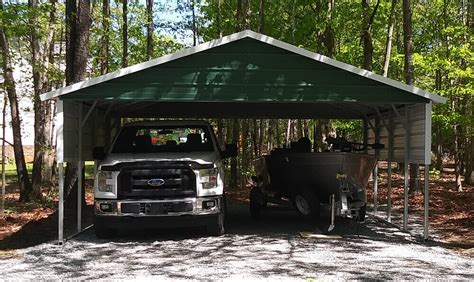 18x20 metal boxed eave carport east texas|18x20 roof carport.